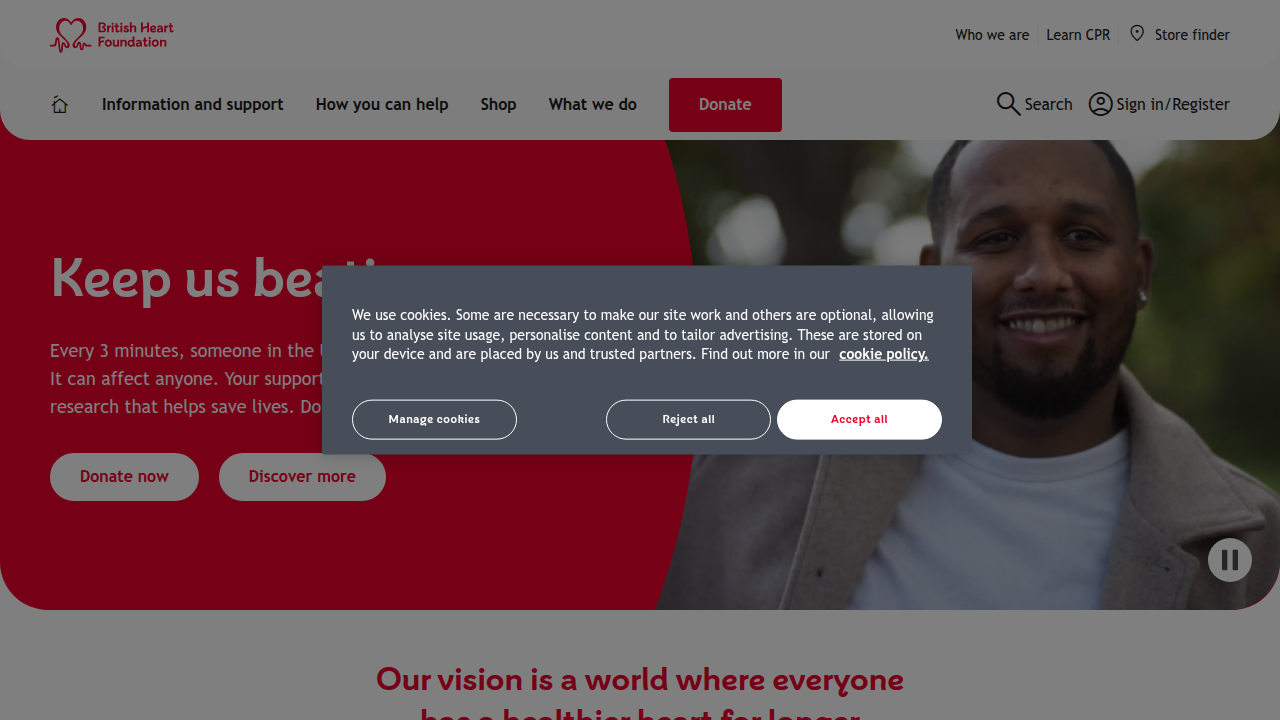The official website of the British Heart Foundation, providing valuable information and resources on heart health and well-being strategies.