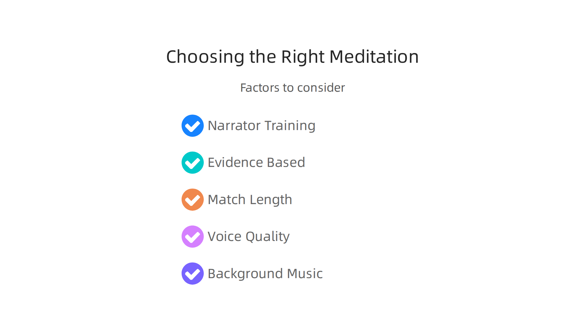 Factors to consider when selecting a guided sleep meditation that best suits your individual needs.