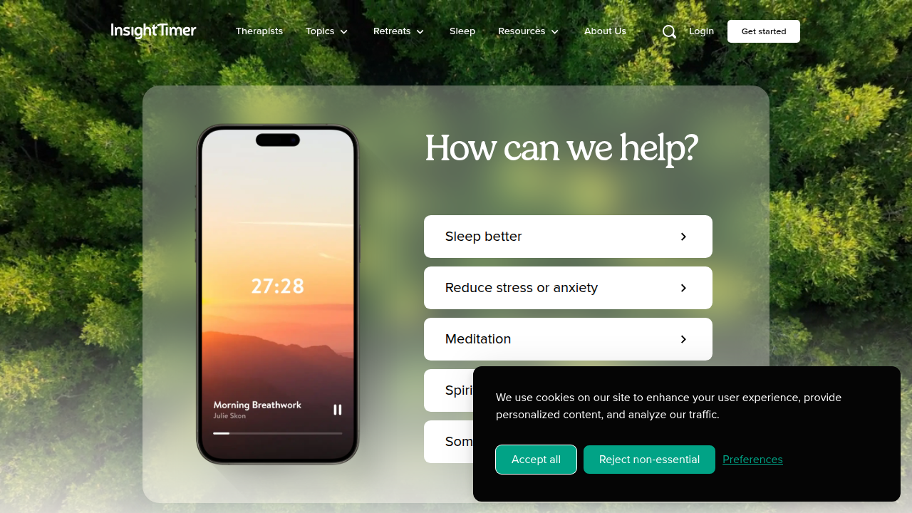 Discover guided meditations and resources on Insight Timer, a popular platform for mindfulness and sleep.