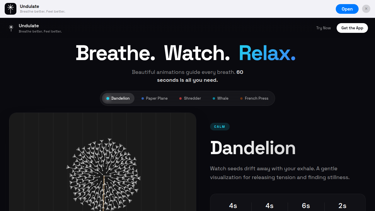 Visit Undulate.app to discover more about different breathing apps and their features.