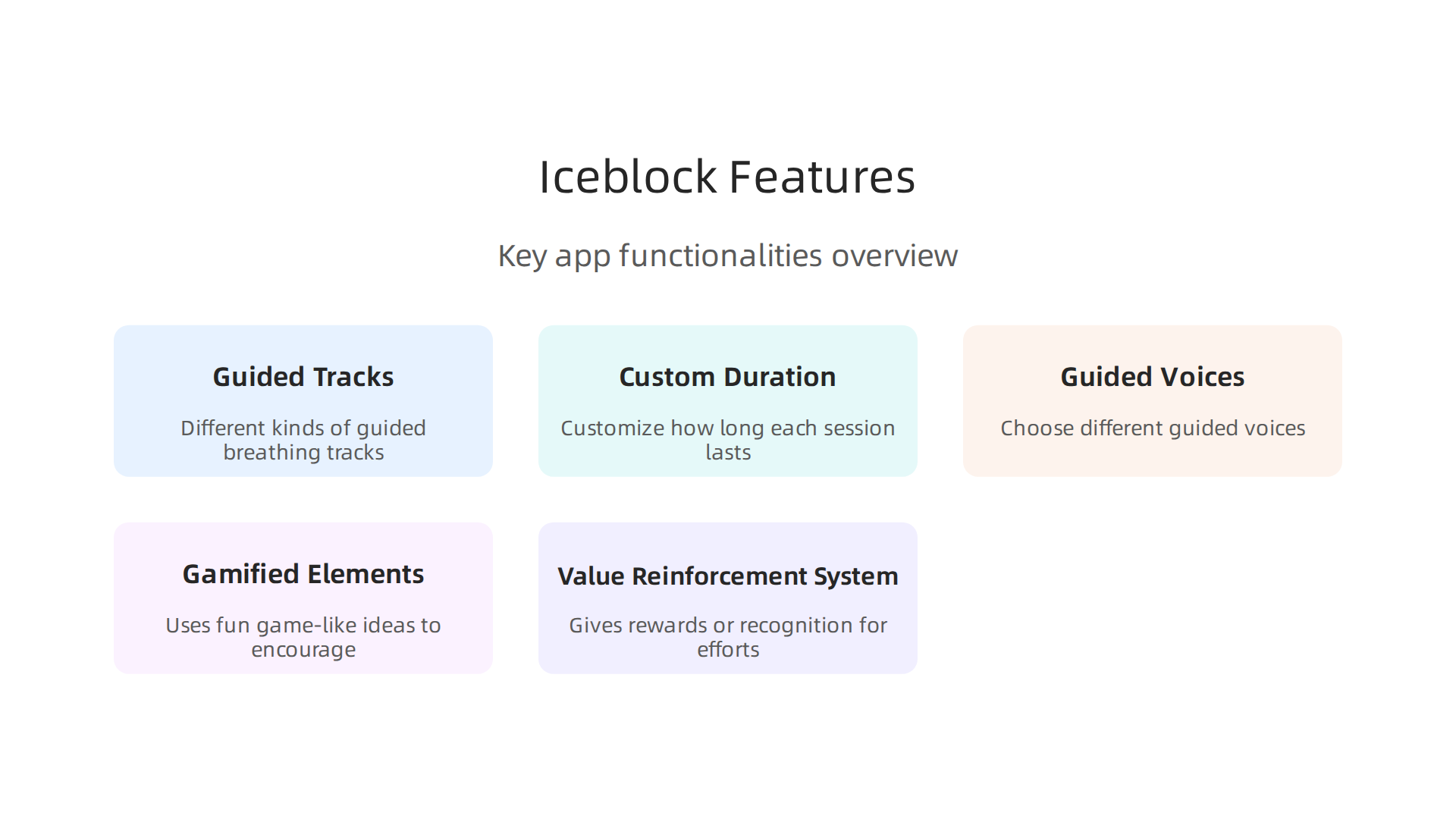 An overview of the essential functionalities that make the Iceblock app effective for users.