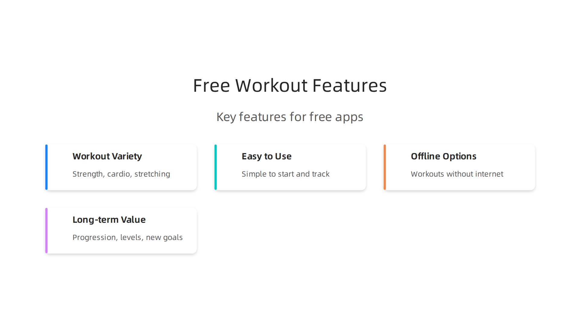 Key features that make a free workout app valuable and engaging for long-term use.