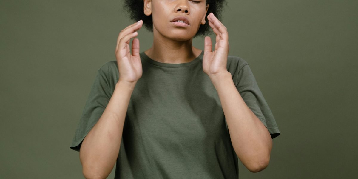 A person experiences a moment of peace and calm, countering feelings of anxiety.