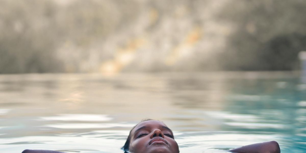 A person experiencing deep calm and relaxation after meditation, feeling refreshed.