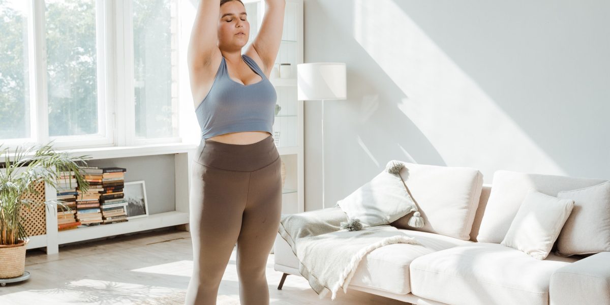A person seamlessly incorporating a healthy breathing habit into their morning routine for consistency.