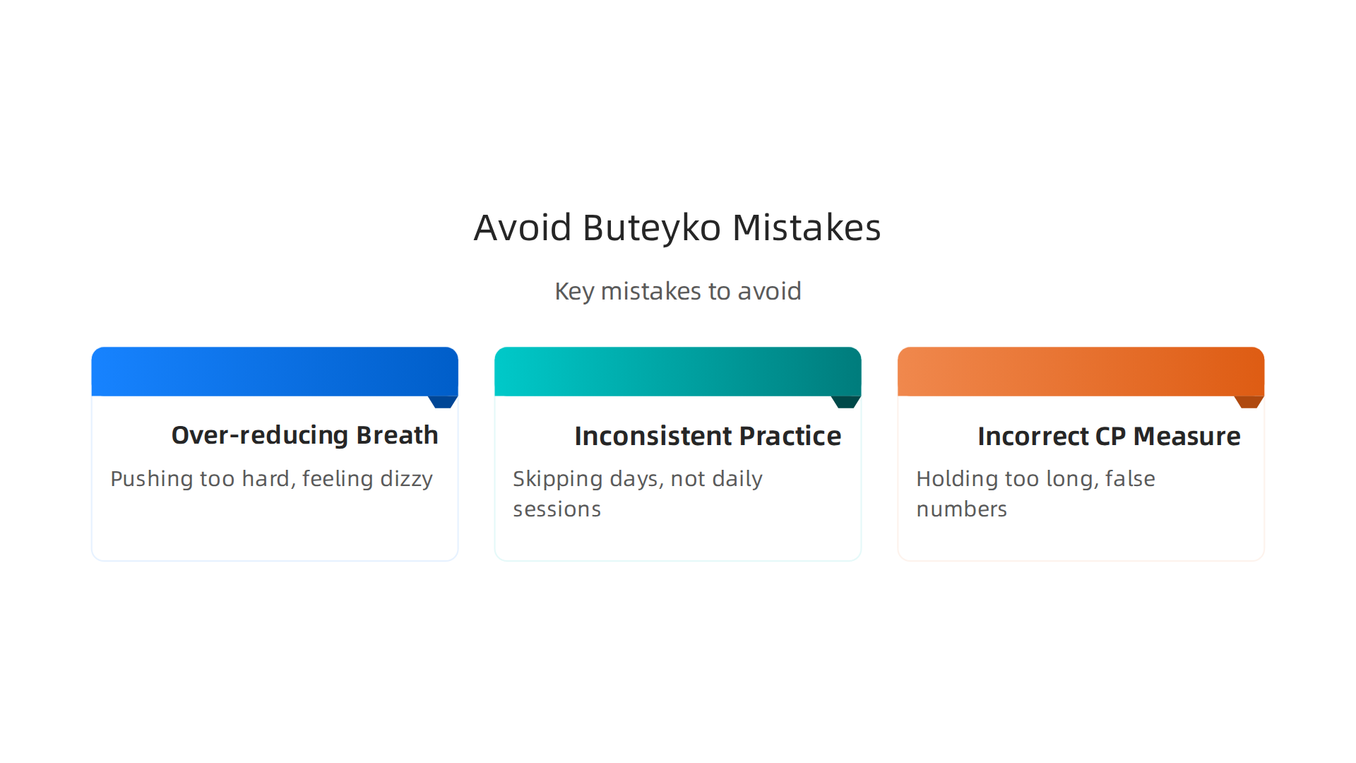 Key mistakes to avoid when practicing Buteyko breathing for better results and safety.