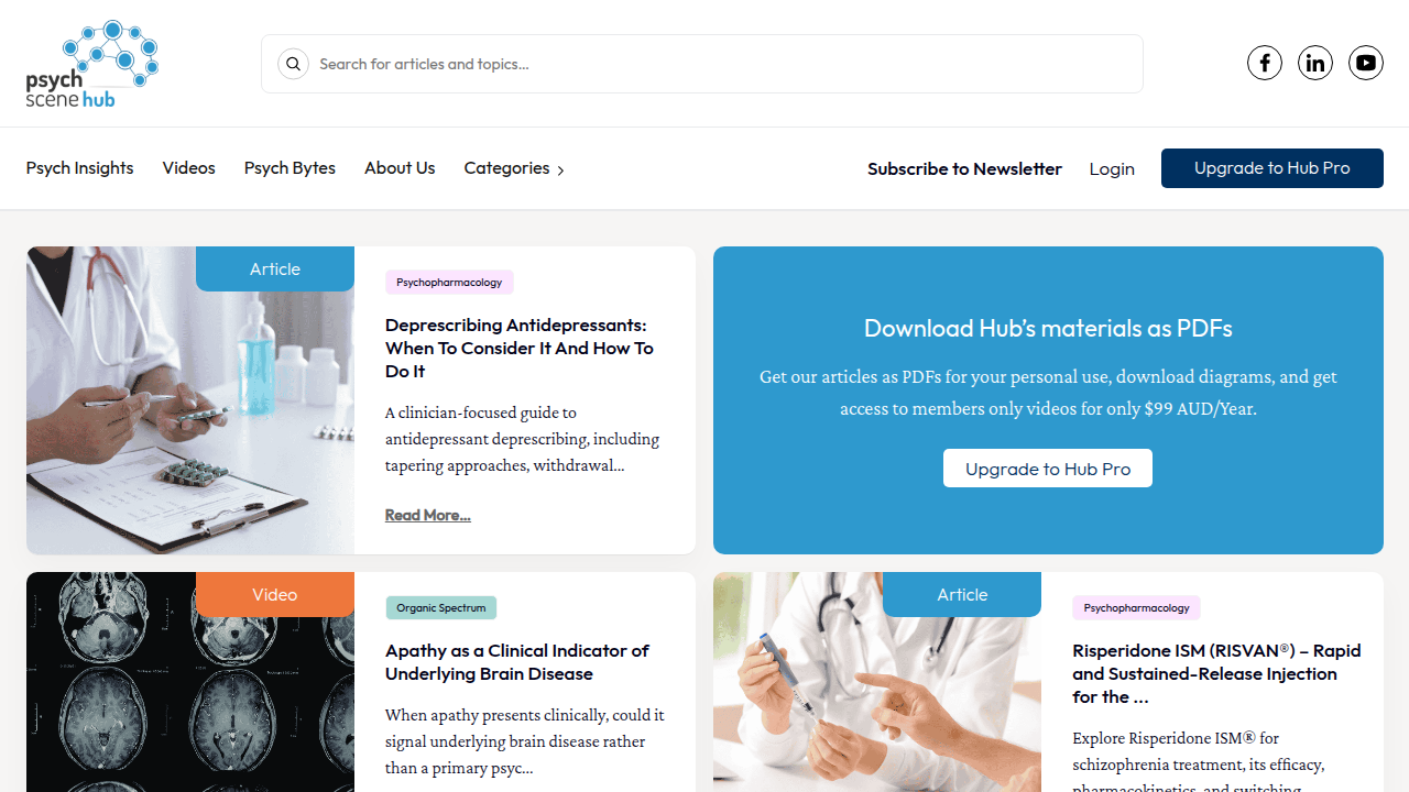 PsychScene Hub provides resources and insights into psychiatric topics, including dissociation and trauma.