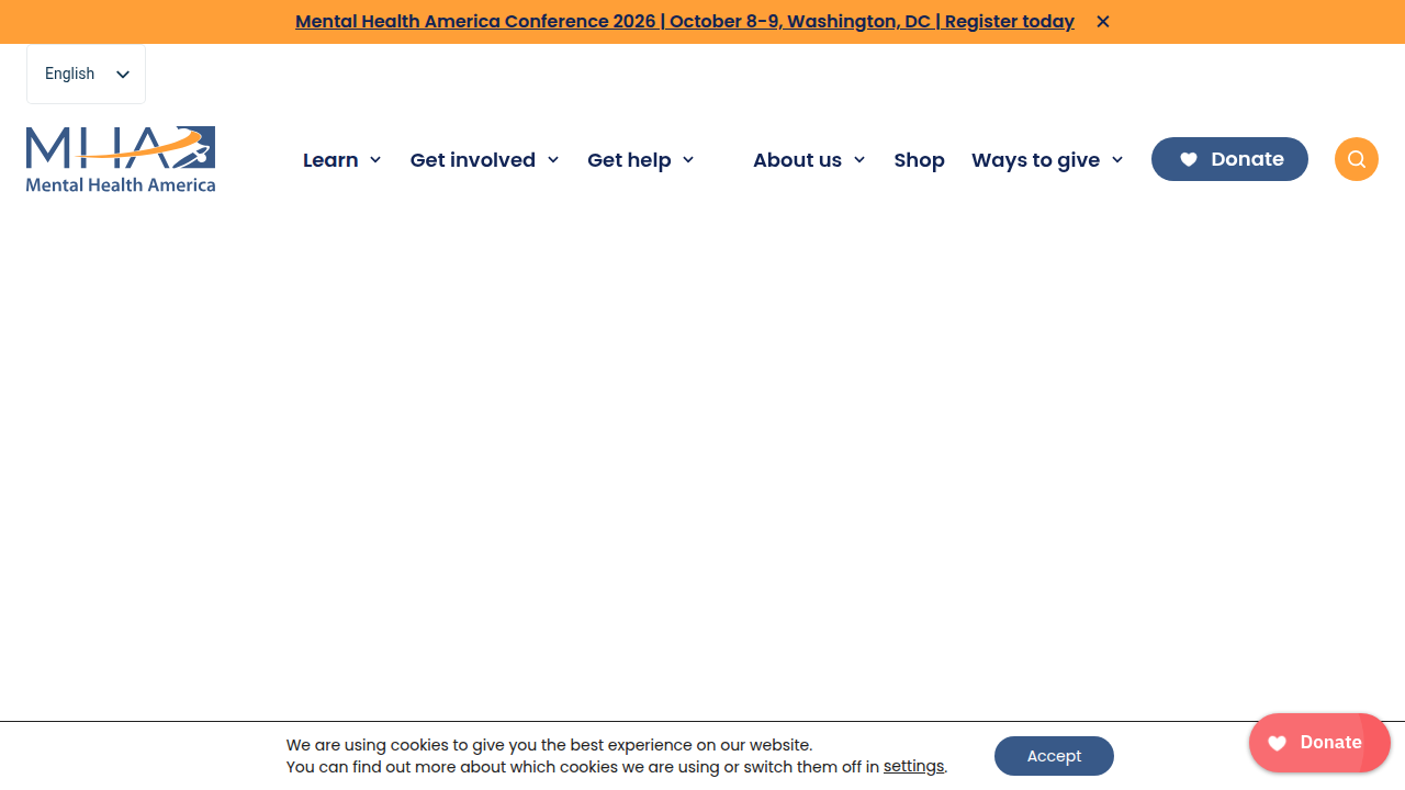 Mental Health America provides advocacy, education, and services for individuals living with mental health conditions.