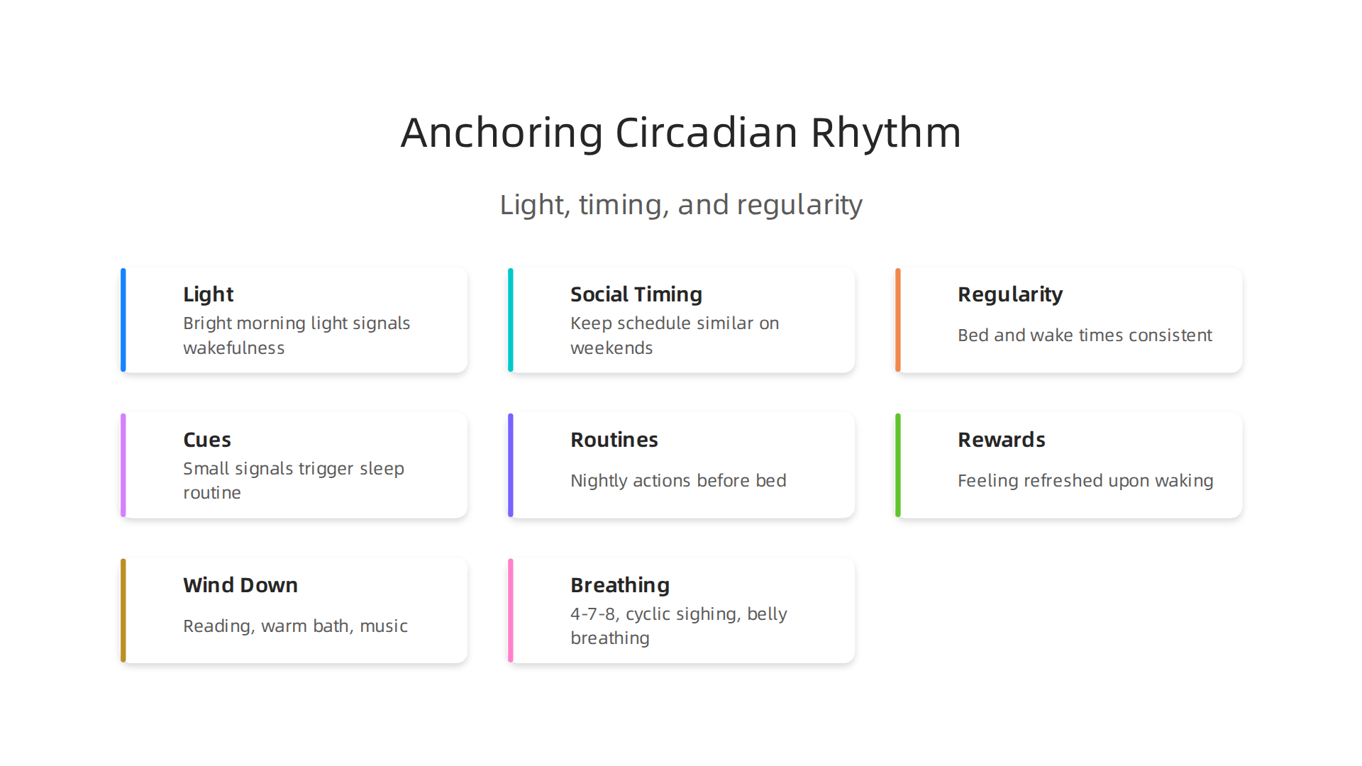 Understanding how light, social timing, and regularity stabilize your body's internal clock.