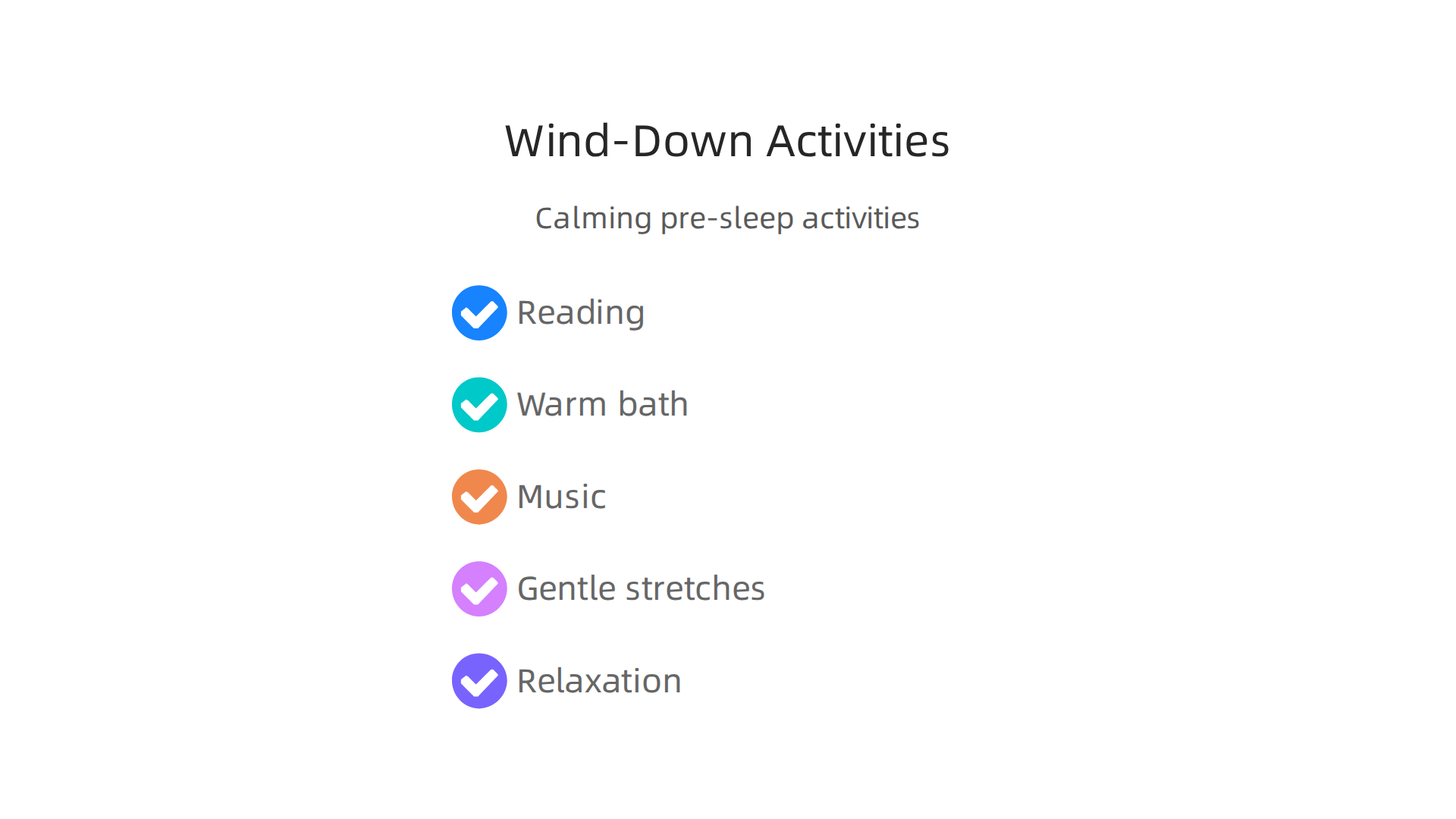 Incorporate these calming activities into your evening routine to prepare for restful sleep.