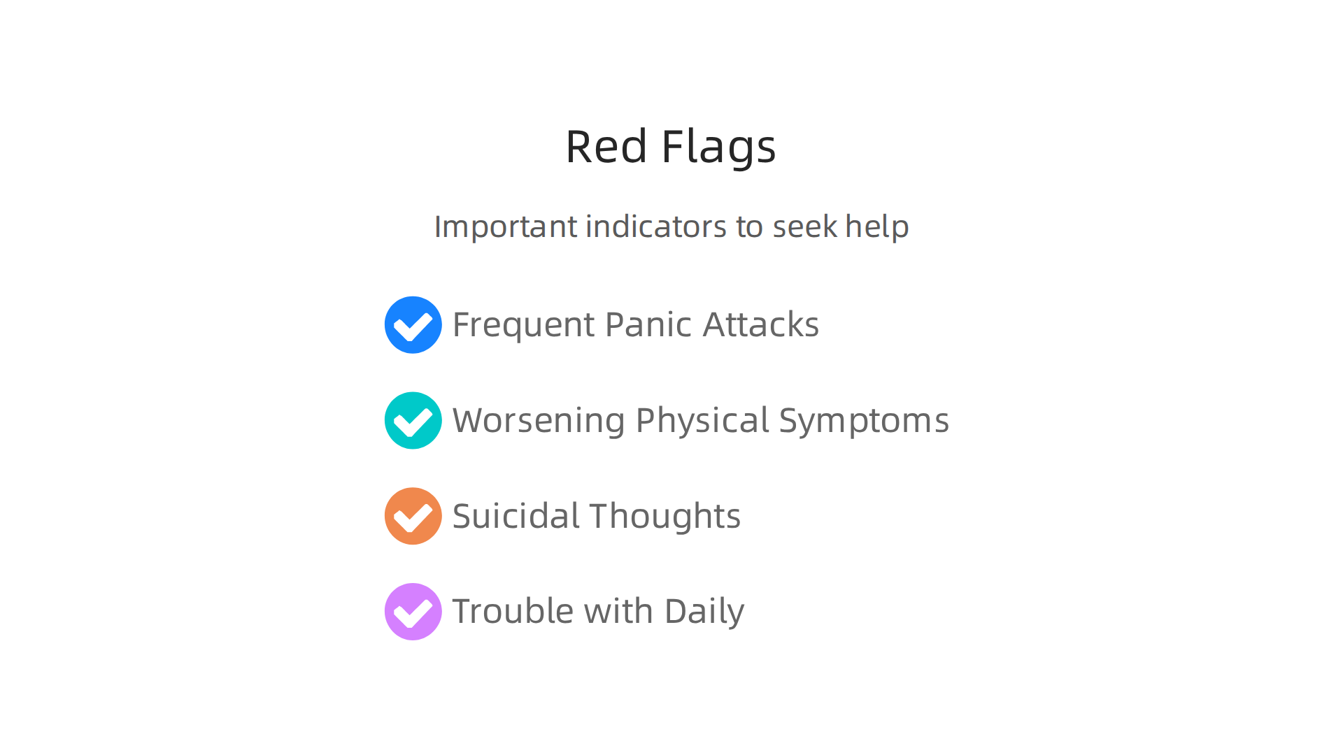 Important indicators that suggest seeking professional mental health support.